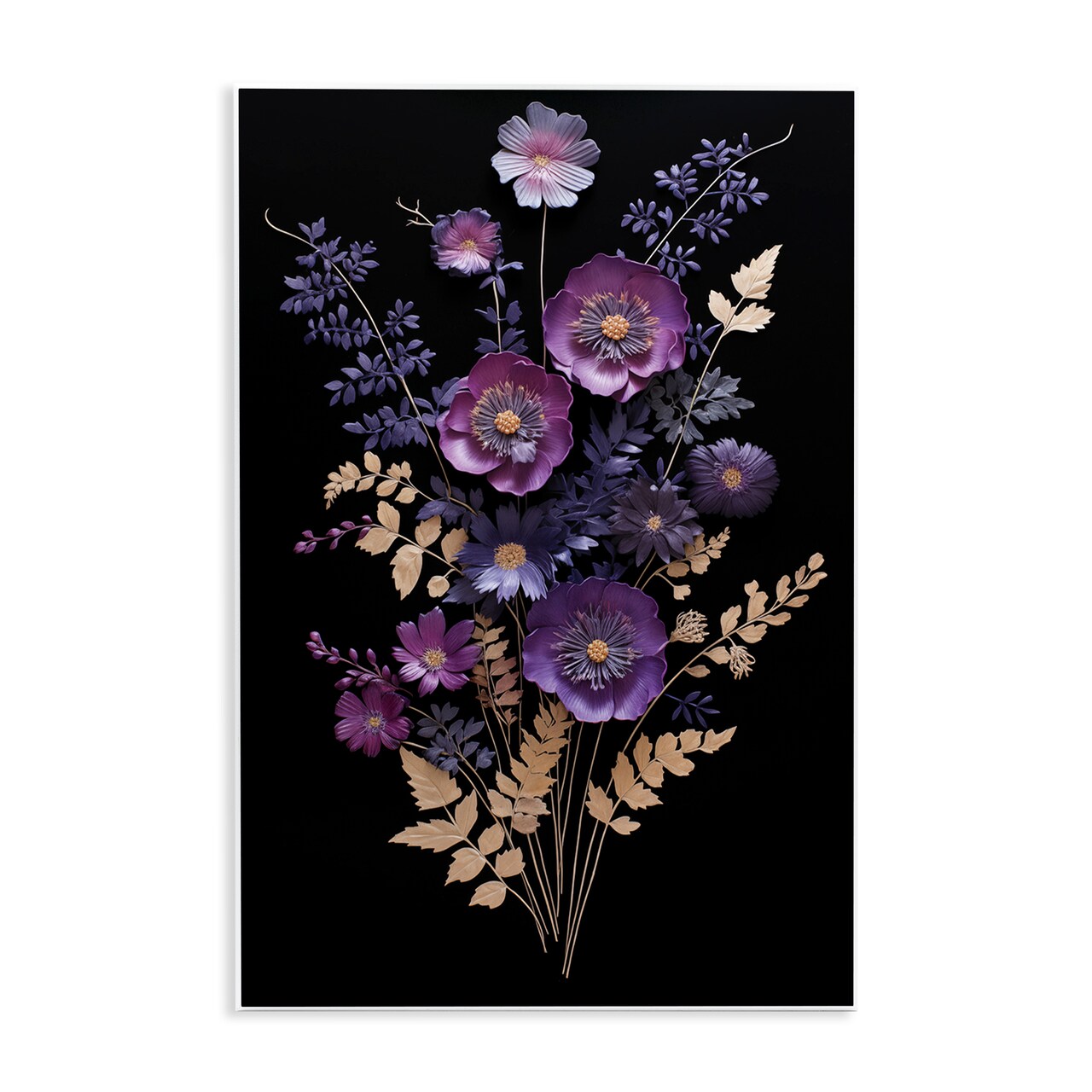 Stupell Industries Dimensional Purple Flowers Wall Plaque Design by Heidi Kuntz